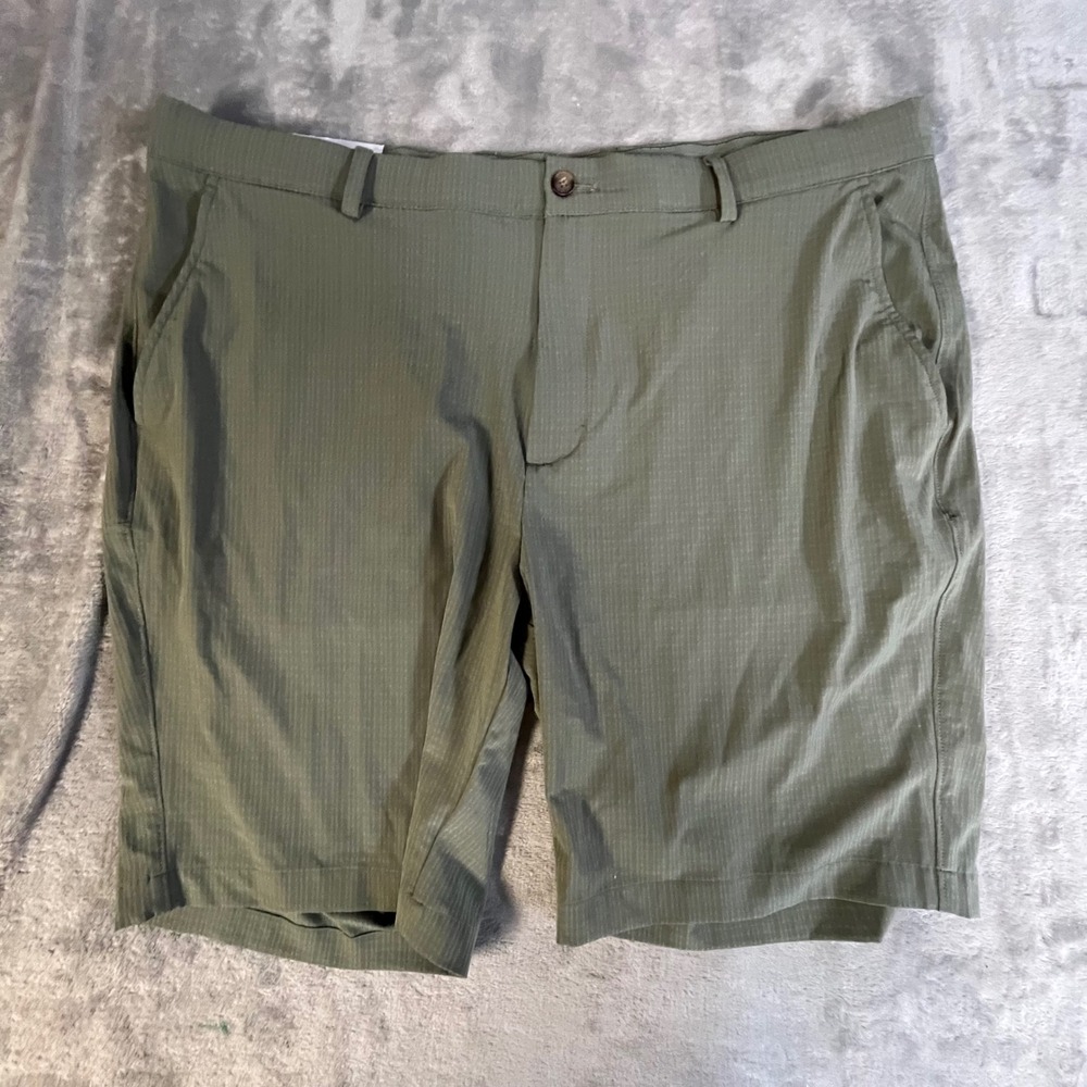 Greg Norman Stretch Short Mens 40 Green 9 Inch Inseam 4-Way Stretch Golf
